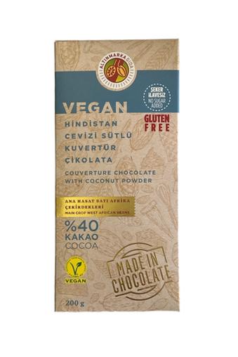 ALT533 Hindistan Cevizi Sütlü Vegan Kuvertür Çikolata 200 gram