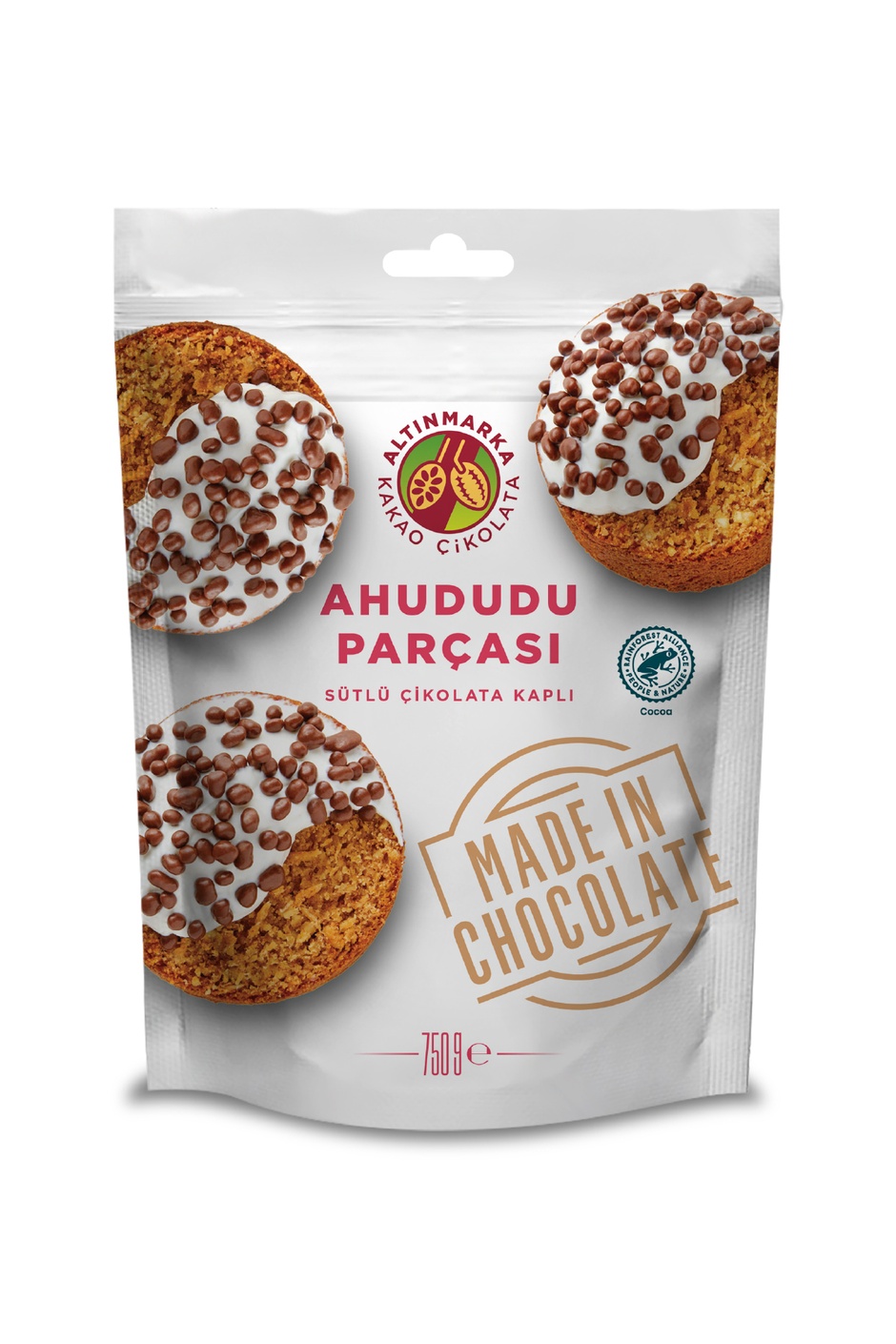  Sütlü Çikolata Kaplı 750gr Ahududu Parçası